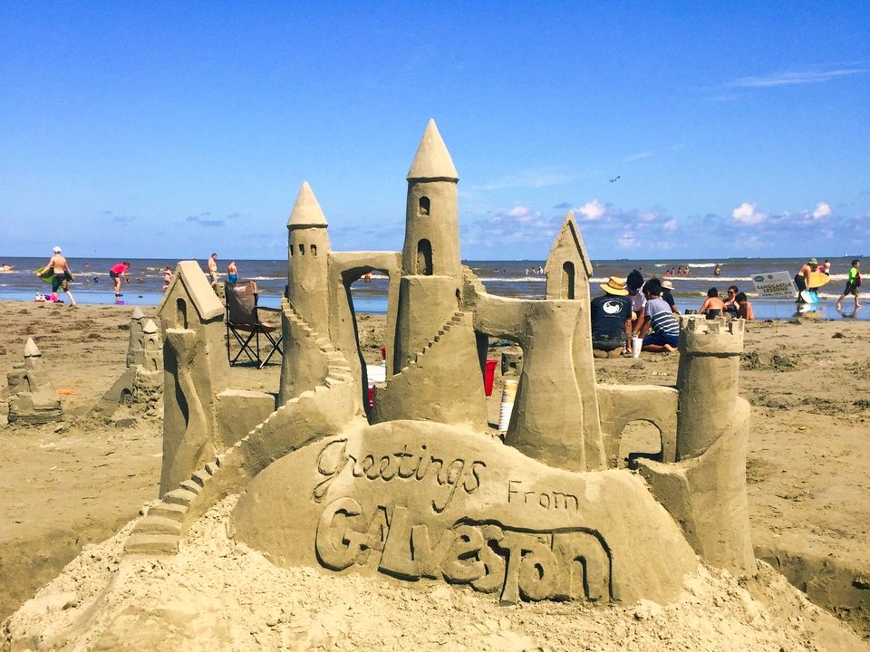 Fun in the sun on the beach at Galveston