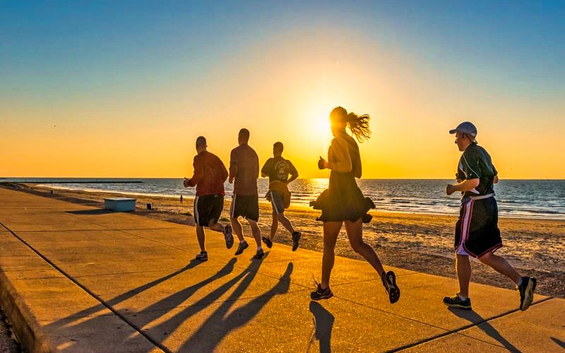 Jogging along the Seawall